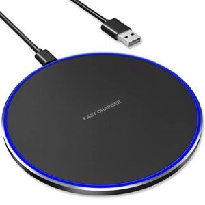 Fast Wireless Charger, 10W Max Wireless Charging Pad for iPhone 14/14 Pro/14 Plus/14 Pro Max/iPhone 13 Pro Max/13 Pro/13/13 Mini/12/SE/11/X/XR/8, for Samsung Galaxy, AirPods/Pro for Huawei Mate 20/30