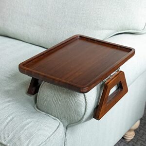 Arm Table Clip On Tray Sofa Table for Wide Couches. Couch Arm Tray Table, Portable Table, TV Table and Side Tables for Small Spaces. Stable Sofa Arm Table for Eating and Drink Table