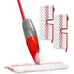 O-Cedar ProMist MAX Spray Mop, PMM with 2 Extra Refills, Red