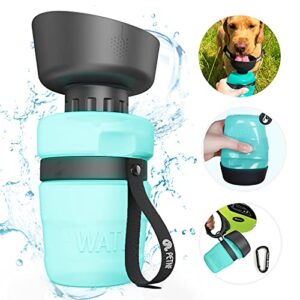 Portable Dog Water Bottle, Upgraded 2 in 1 Travel Dog Water Bottle and Bowl, Lightweight Dog Water Dispenser for Pet Outdoor Travel Walking Drinking Bottle