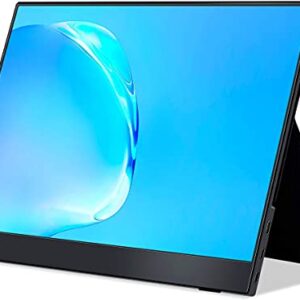 cocopar USB-C Portable Monitor - 15.6 Inch 1080P FHD HDR Zero Frame USB-C Computer Display with Dual Type-C Mini HDMI for Laptop PC Mac Surface Xbox PS4/5 Switch, with Smart Cover