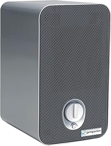 Germ Guardian Desktop Air Purifier for Home, H13 HEPA Filter, Removes Dust, Allergens, Smoke, Pollen, Odors, Mold, UV-C Light Helps Eliminate Germs, 11 Inch, Silver, AC4100