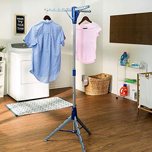 Honey-Can-Do Tripod Clothes Drying Rack, Blue