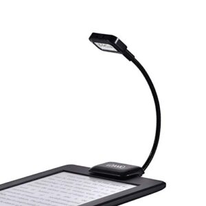 LOAMO Book Light Clip-On LED Reading Light Flexible Neck with 2 Levels of Lumen Intensity for Nook, eBook Readers, Tablet, Book, Textbook and More