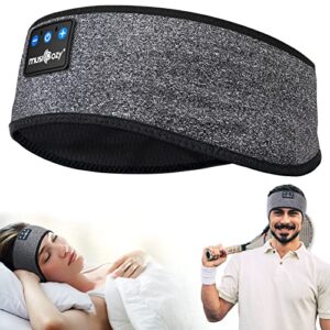 MUSICOZY Sleep Headphones Wireless Bluetooth 5.2 Sports Headband Headphones with HD Stereo Speakers Unique Gifts Cool Gadgets Perfect for Sleeping Workout Jogging Yoga Insomnia Air Travel Gifts