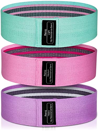 Renoj Resistance Bands for Working Out, Exercise Bands Workout, 3 Booty Bands for Women Legs and Glutes, Yoga Starter Set