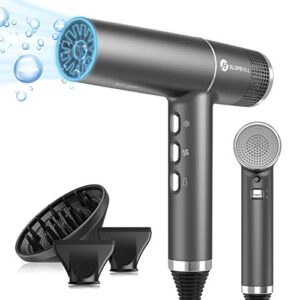 slopehill Hair Dryer with Unique Brushless Motor | IQ Perfetto | Innovative Microfilter | Oxy Active Technology | Led Display (Gray)