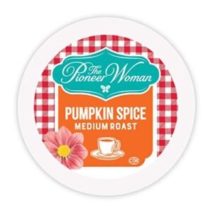 The Pioneer Woman Flavored Coffee Pods, Pumpkin Spice Coffee, Flavored Single Serve Coffee Pods for Keurig K Cups Machines, Hot or Iced Coffee, 24 Count