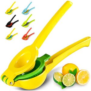 Zulay Metal 2-In-1 Lemon Lime Squeezer - Hand Juicer Lemon Squeezer - Max Extraction Manual Citrus Juicer