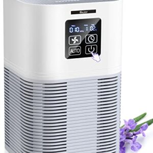 Air Purifier, Home Air Cleaner For Bedroom Large Room up to 600 sq.ft, VEWIOR H13 True HEPA Air Filter with Fragrance Sponge 6 Timer Settings Quiet Air Purifiers for Pets Dander Odor Dust Smoke Pollen