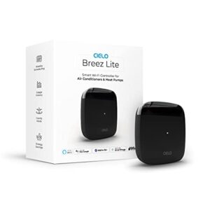 Cielo Breez Lite | Smart AC Controller for Mini-Split, Window & Portable Air Conditioners & Heat Pumps | Free App, No Subscriptions | Alexa, Google, SmartThings, IFTTT (Black)