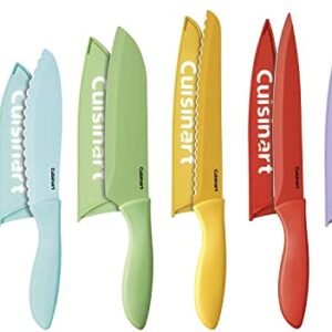 Cuisinart C55-12PCER1 Advantage Color Collection 12-Piece Knife Set with Blade Guards, Multicolored