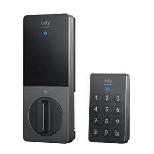 eufy Security E110 Retrofit Smart Lock+Wireless Keypad, Keyless Entry Door Lock Replacement, Built-in Wi-Fi, Remote Control, in-App History and Scheduled Access, IP65, Fits Your Existing Deadbolt