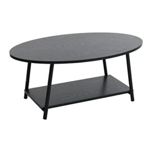 Household Essentials Coffee Table, Black Oak