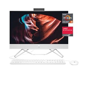 HP All-in-One PC, 23.8" FHD Micro-Edge Touchscreen Display, AMD Ryzen 5 Processor, AMD Radeon Graphics, 12 GB RAM, 512 GB SSD, Windows 11 Home OS, Wi-Fi (24-cb1142, 2022)