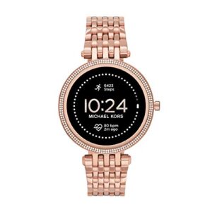 Michael Kors Women's Gen 5E 43mm Stainless Steel Touchscreen Smartwatch with Fitness Tracker, Heart Rate, Contactless Payments, and Smartphone Notifications.