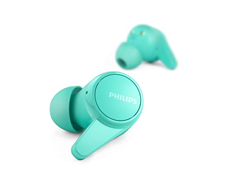 Philips T1207 True Wireless Headphones with Up to 18 Hours Playtime and IPX4 Water Resistance, Teal