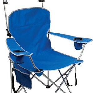Quik Shade Full Size Shade Folding Chair, Royal Blue, 2'L x 3'W x 4.3'H (160048DS)