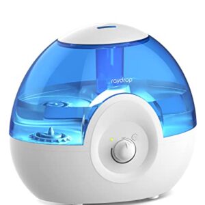 raydrop Cool Mist 2.2L Humidifiers for Bedroom, 28dB Whisper-Quiet Ultrasonic Humidifier, Easy to Clean Home Humidifier, Auto Shut-Off, 30H Work Time, Night Light (Blue)