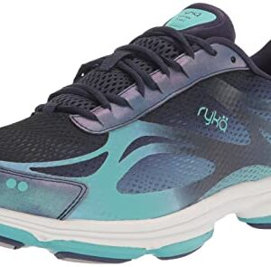 Ryka womens Devotion Plus 2 Walking Shoe, Navy/Teal, 9 US