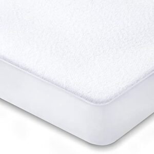 viewstar Queen Mattress Protector, Waterproof Mattress Cover, Cooling Bed Cover with Breathable Cotton Terry Surface, Vinyl Free and Fitted Sheet Style Pad Fits Up to 18", Machine Washable, 60" x 80"