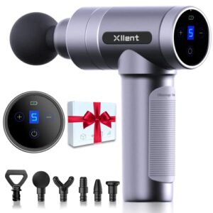 Xllent 2023 New Massage Gun Deep Tissue - Portable Handheld Muscle Massager for Pain Relief,Super Quiet Electric Percussion Massager, Birthday Gifts for Women/Men