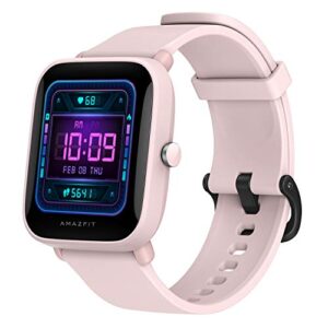 Amazfit Bip U Pro Smart Watch for Women, Alexa Built-In, Health & Fitness Tracker with GPS, 60+ Sport Modes, Blood Oxygen Heart Rate Sleep Monitor, 5 ATM Water Resistant, for iPhone Android(Pink)