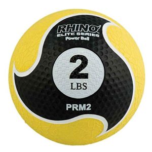 Champion Sports Rhino Elite Medicine Ball (2 pounds), Yellow