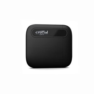 Crucial X6 500GB Portable SSD – Up to 540MB/s – USB 3.2 – External Solid State Drive, USB-C - CT500X6SSD9