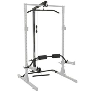 Fitness Reality Universal Olympic LAT Pull Down and Low Row Cable Attachment for Multiple Power Cages and Half Racks