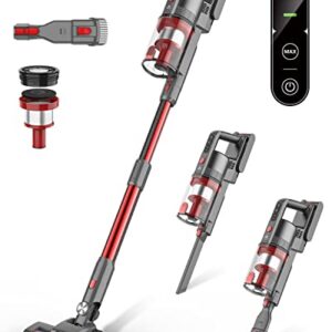 Fykee Cordless Vacuum Cleaner, Adjustable Mode Cordless Vacuum with Large Detachable Battery, 1.2L Dust Cup Ultra-Quiet Stick Vacuum Cleaner up to 35 mins Run Time for Carpet Hardwood Pet Hair