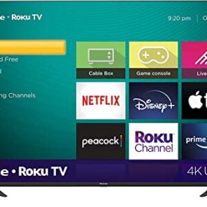 Hisense 50-Inch Class R6 Series Dolby Vision HDR 4K UHD Roku Smart TV with Alexa Compatibility (50R6G, 2021 Model), Black