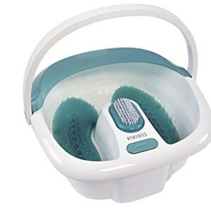 Homedics Bubble Elite Foot Spa Massager with Heat Boost, 2-in-1 Removable Pedicure Center, Toe-Touch Control, Easy Tote Handle with Splash Guard