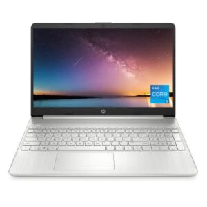 HP 15.6 Inch Laptop, Intel Iris Xe Graphics, 11th Generation Intel Core Processor, 8 GB RAM, 256 GB SSD, Windows 11 Home (15-dy2024nr, Natural silver)