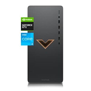 HP Victus 15L Gaming Desktop Bundle PC, NVIDIA GeForce RTX 1660 SUPER Graphics, 12th Generation Intel Core i3 Processor, 8 GB SDRAM, 256 GB SSD, Windows 11 Home OS, Wi-Fi & Bluetooth (TG02-0032, 2022)