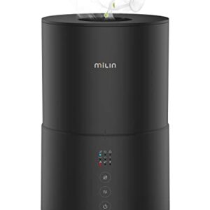 Humidifiers for Bedroom Large Room, Ultrasonic Cool Mist Humidifier for Baby Plants Quiet, 2L Top Fill Humidifier with Essential Oil Diffuser, Vaporizer Humidifier with Sleep Mode, Low Water Reminder
