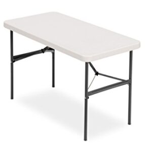 Iceberg 24" x 48" Folding Table, Platinum, IndestrucTable TOO 500 Series (MADE IN USA),65503