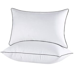 JOLLYVOGUE King Size Pillows for Sleeping Set of 2, Soft and Supportive Bed Pillows for Side Back Stomach Sleeper, Down Alternative Hotel Collection Pillows 2 Pack