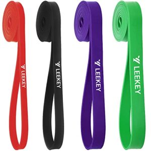 LEEKEY Resistance Band Set, Pull Up Assist Bands, Stretch Resistance Band, Mobility Band, Powerlifting Bands, for Resistance Training, Physical Therapy, Home Workouts Bands, Exercise(Set-4)