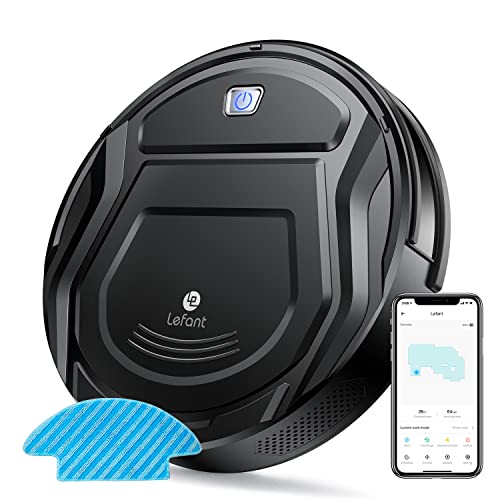 Lefant Vacuum and Mop Combo, WiFi/App/Alexa Control, 2000Pa Strong Suction 2 in 1 Mopping Robotic Vacuum Cleaner, Self-Charging, Tangle-Free, Slim, Ideal for Hard Floor, Pet Hair, Carpet M210B