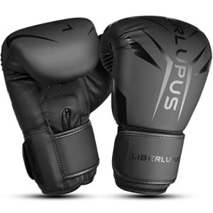 Liberlupus Boxing Gloves for Men & Women, Boxing Training Gloves, Kickboxing Gloves, Sparring Punching Gloves, Heavy Bag Workout Gloves for Boxing, Kickboxing, Muay Thai, MMA