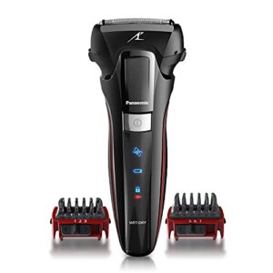 Panasonic Hybrid Wet Dry Shaver, Trimmer & Detailer with Two Adjustable Trim Attachments, Pop-up Precision Detail Trimmer & Shave Sensor Technology, Cordless Razor for Men, ES-LL41-K, Black