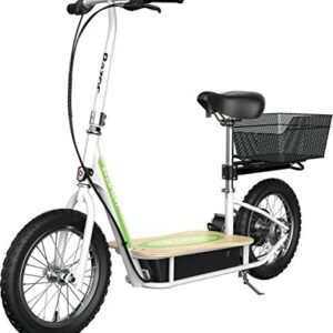 Razor EcoSmart Metro Electric Scooter – Padded Seat, Wide Bamboo Deck, 16" Air-Filled Tires, 500w High-Torque Motor, Up to 18 mph, 12-Mile Range, Rear-Wheel Drive