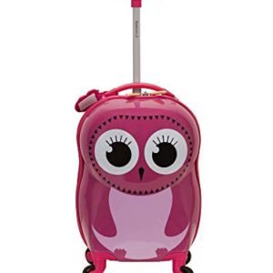Rockland Jr. Kids' My First Hardside Spinner Luggage, Owl, Carry-On 19-Inch