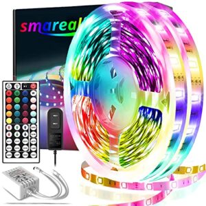 smareal Led Lights for Bedroom 130ft, Led Lights Color Changing Led Strip Lights with 44 Keys Remote, Led Light Strips for Room, Kitchen, Home Decoration (2 Rolls of 65.6ft