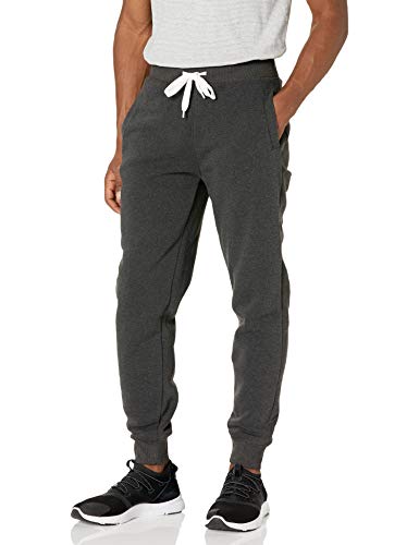 Southpole Men's Basic Active Fleece Jogger Pants-Regular and Big & Tall Sizes, Heather Charcoal (A), M