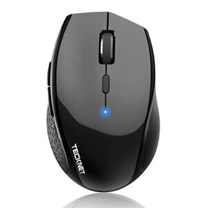 TECKNET Bluetooth Wireless Mouse, 3200 DPI Computer Mouse, 24-Month Battery Life and 6 Adjustable DPI Levels, 6 Buttons Compatible with Ipad Pro/ Laptop/Surface Pro/Windows Computer/Chromebook-Black