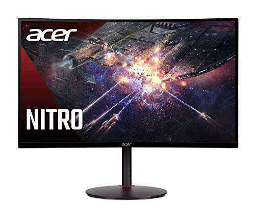 Acer Nitro XZ270 Xbmiipx 27" 1500R Curved Full HD (1920 x 1080) VA Zero-Frame Gaming Monitor with Adaptive Sync, 240Hz Refresh Rate and 1ms VRB (Display Port & 2 x HDMI 2.0 Ports) , Black