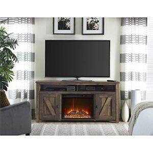 Ameriwood Home Farmington Electric Fireplace TV Console for TVs up to 60", Rustic