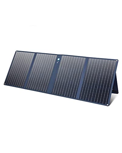 Anker 625 Solar Panel with Adjustable Kickstand, 100W Portable Solar Generator, Compatible with Powerhouse 256Wh, 512Wh, and 1229Wh (Sold Separately), for Camping, Hiking, Blackouts, and More